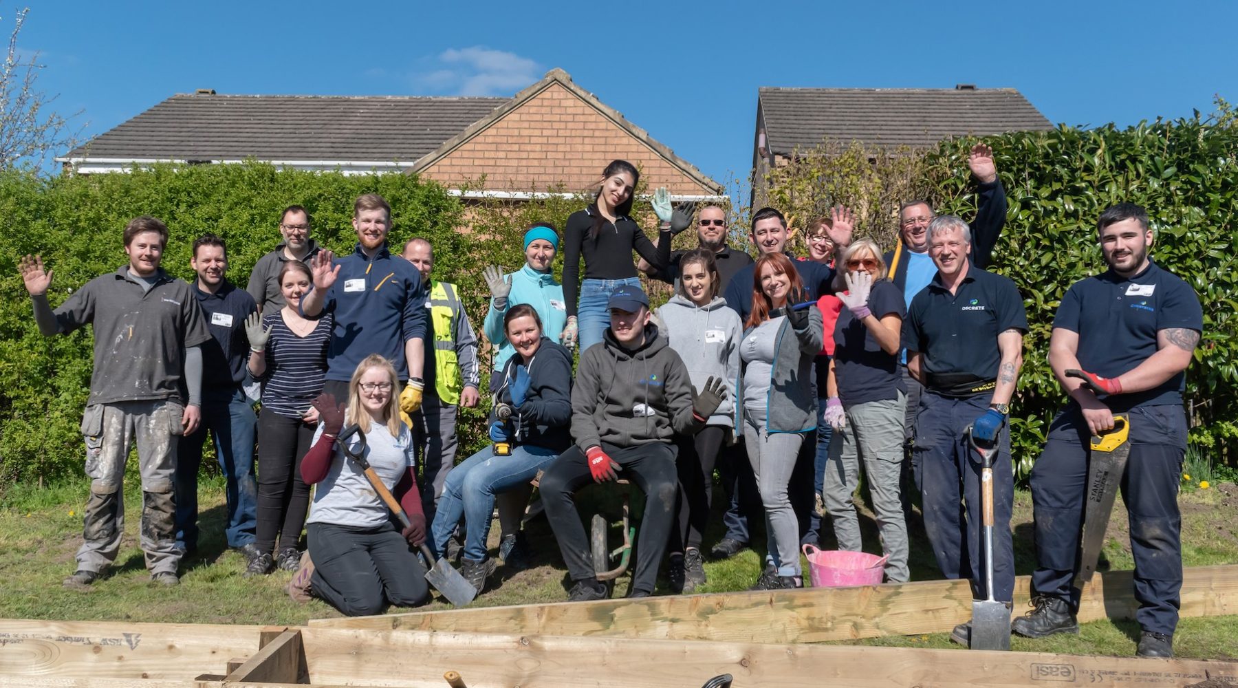Staff from Christeyns help out at local school