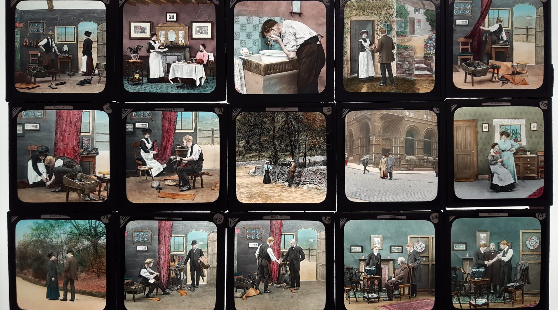 Collection of magic lantern slides showing 19th and&hellip;