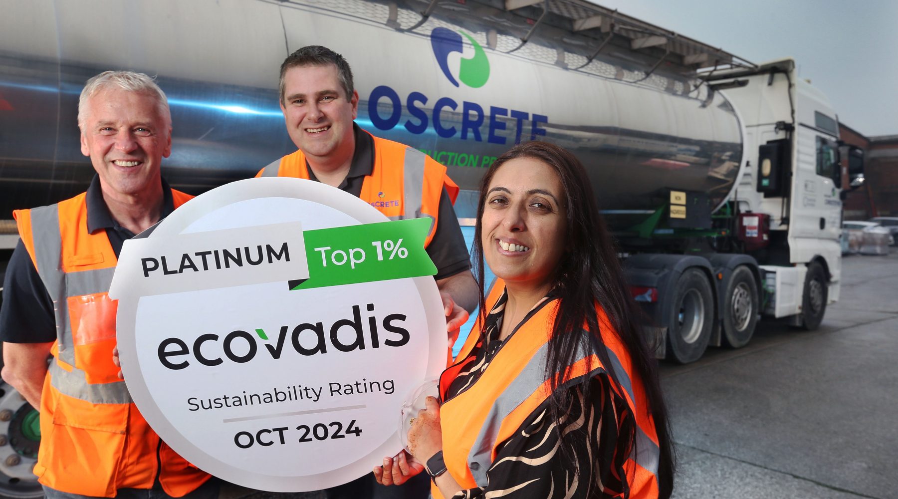 ﻿Oscrete secures platinum rating in global sustainability assessment