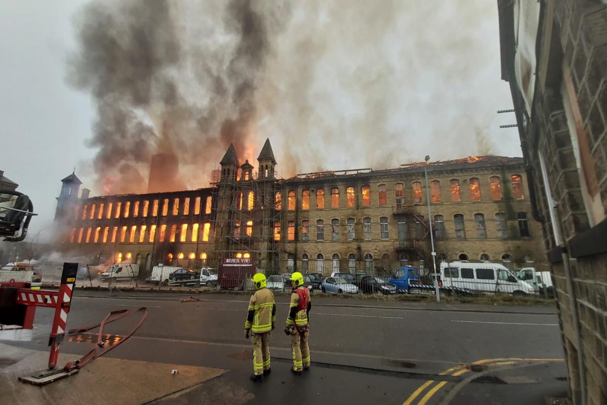 Major fire at historic Keighley mill