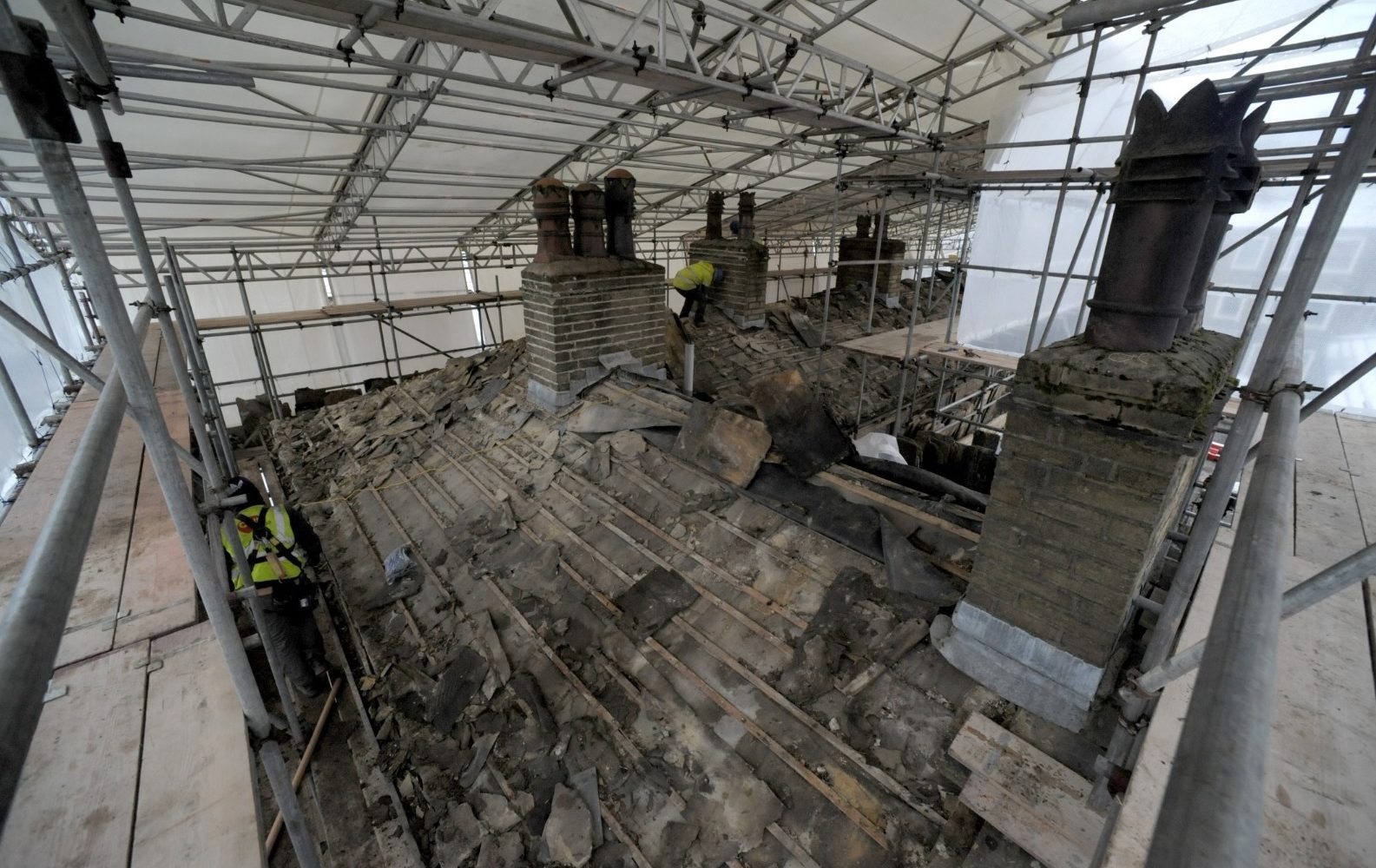 REVEALED: Eye-catching pictures show vital work at historic…