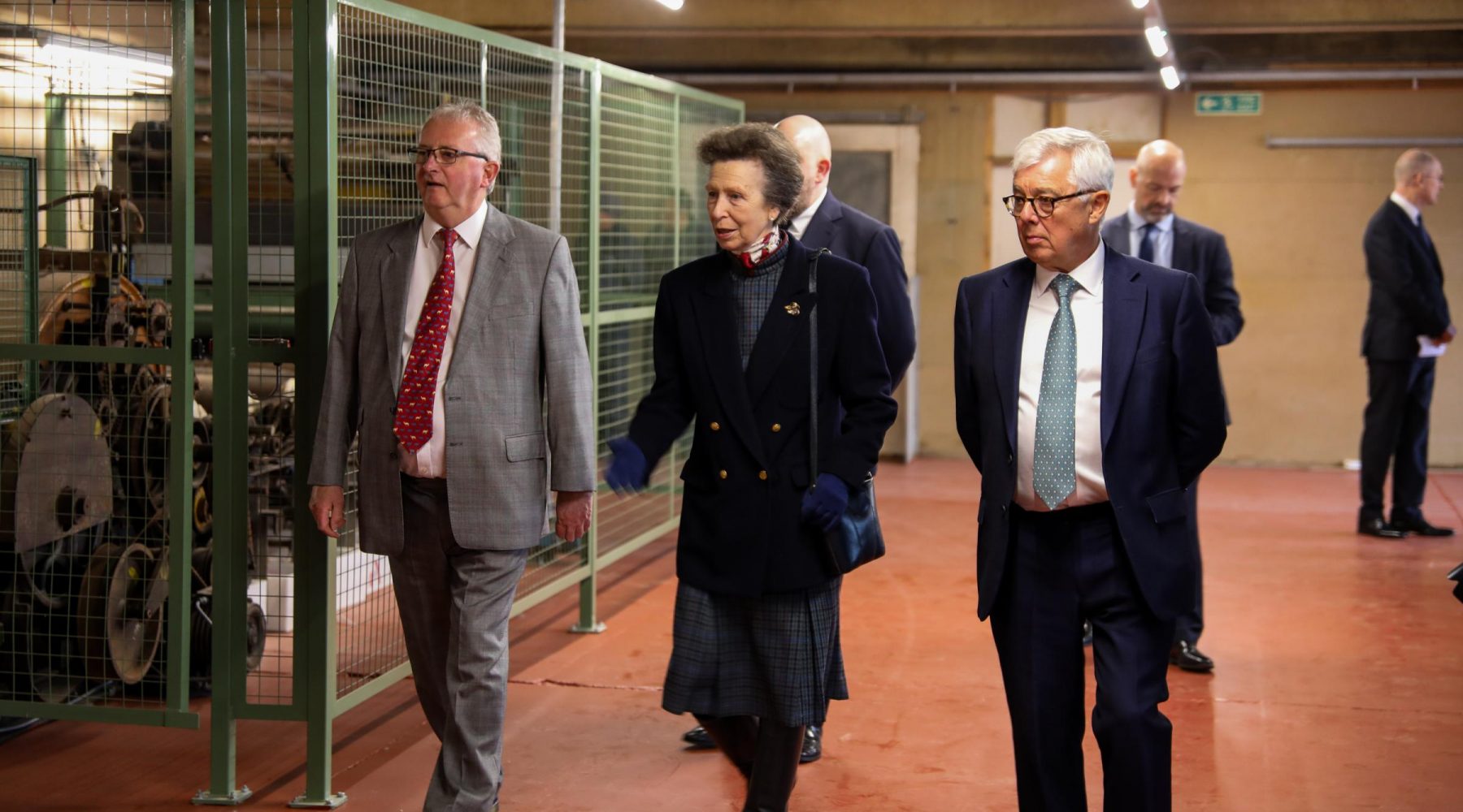 Princess Anne pictured on visit to Bradford textiles…