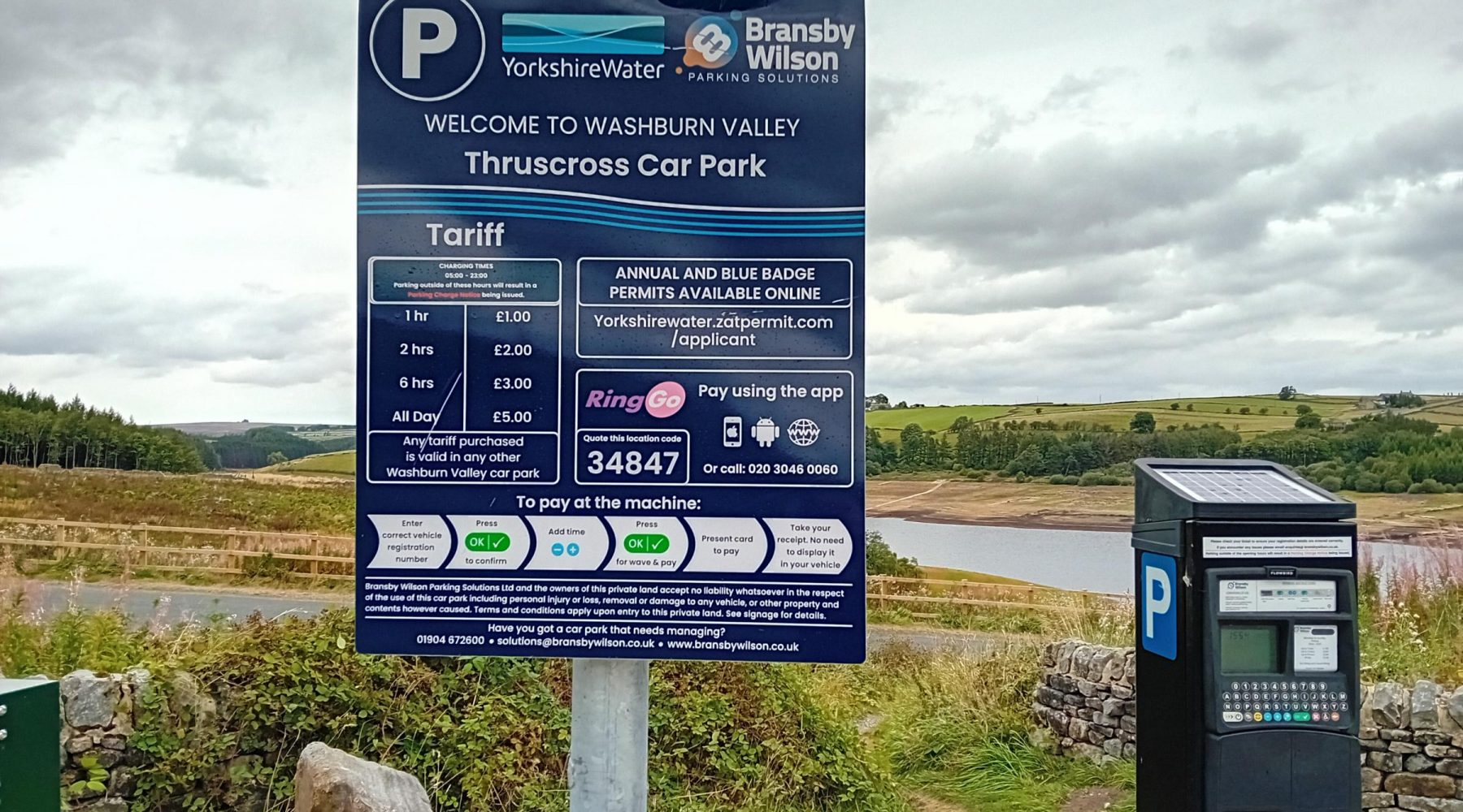 Yorkshire Water extends car park charging trial until…