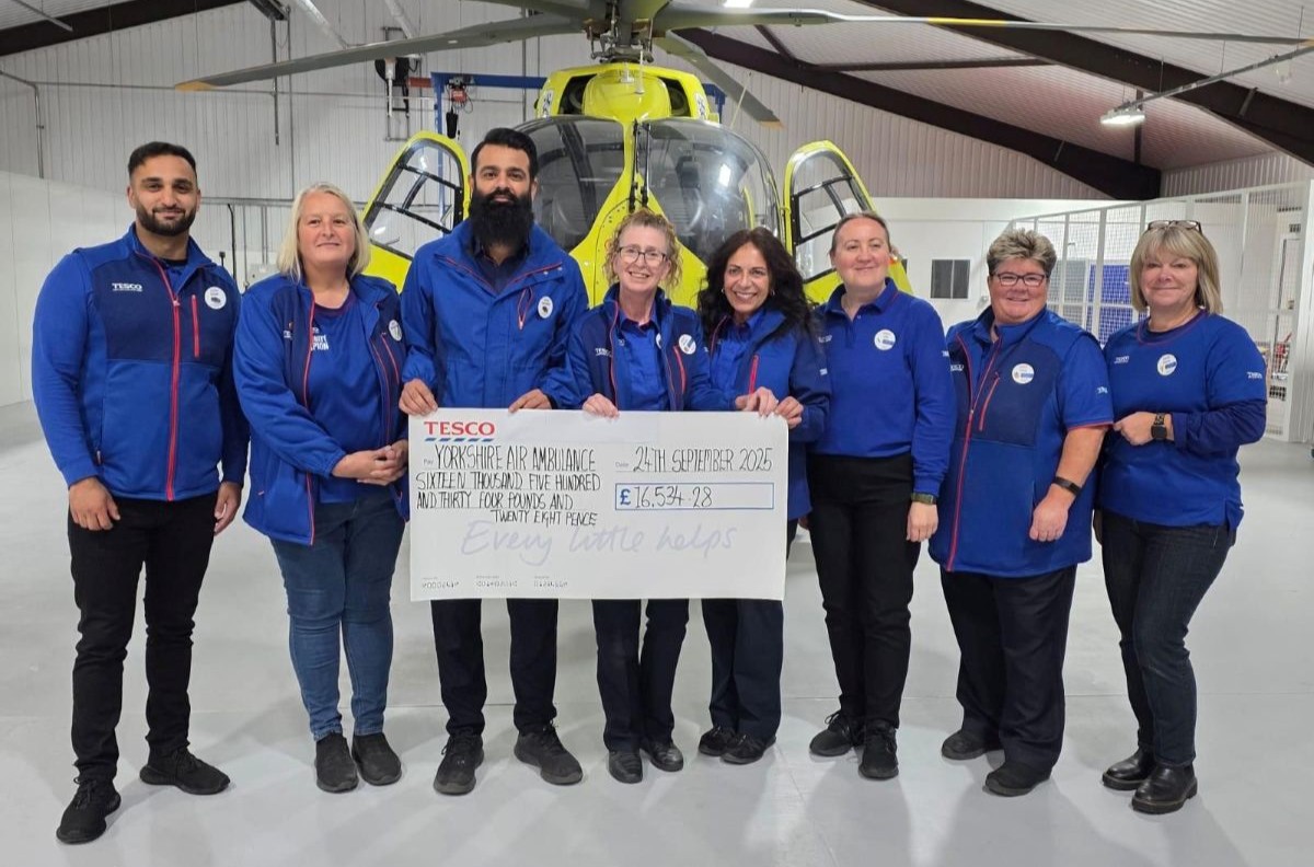 Bradford Tesco raises £4,000 for air ambulance charity