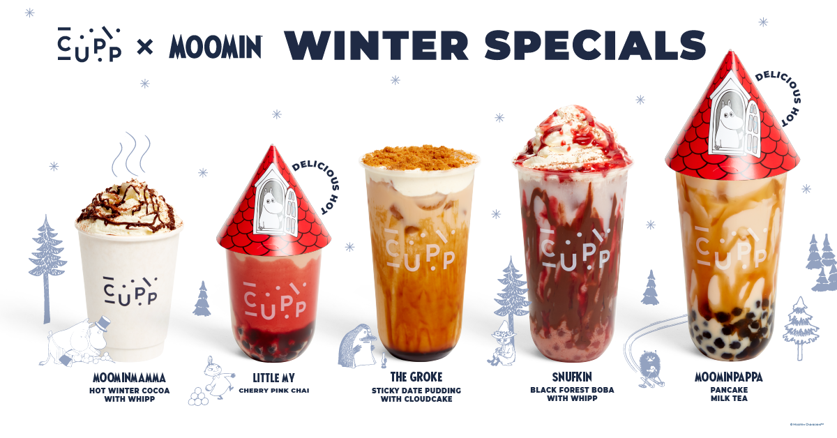 Boba chain launching Moomin-themed winter drinks nationwide