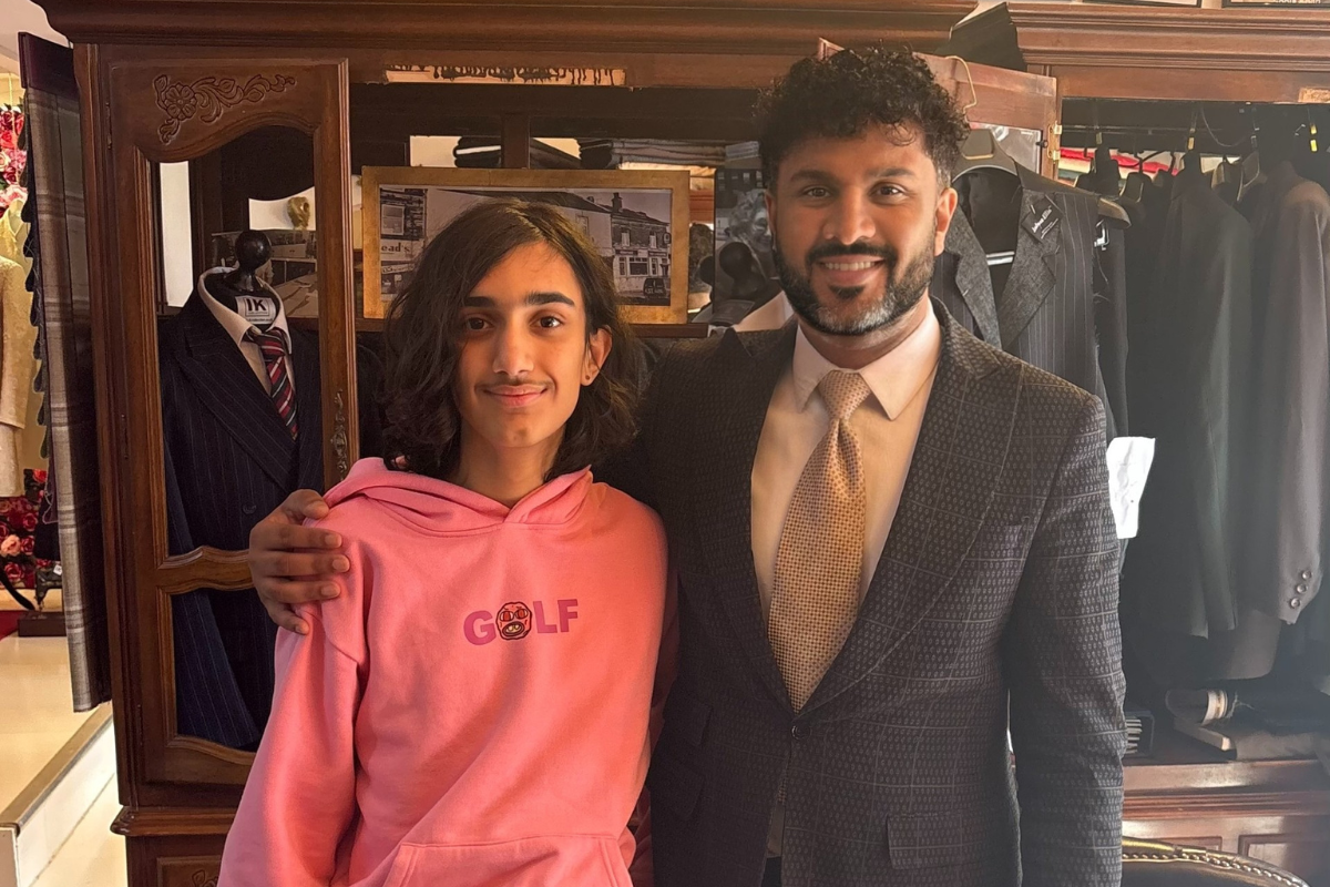 Emmerdale star Kai Assi pops into Bradford tailors…