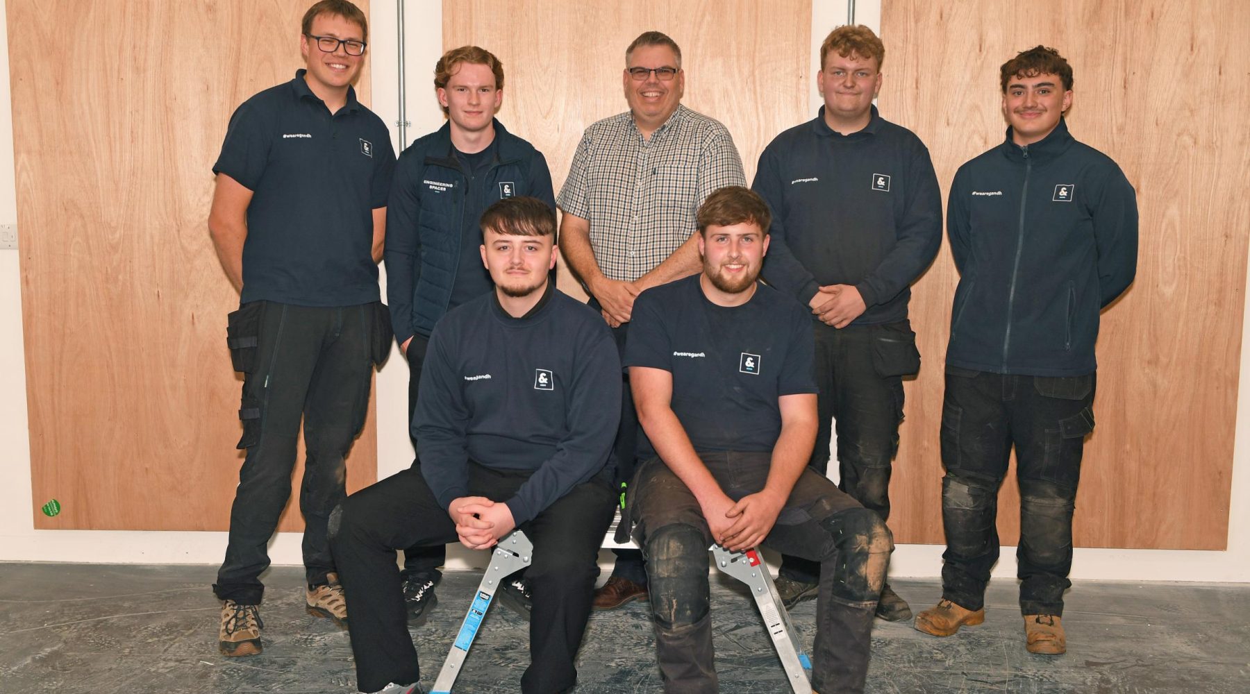 Six young apprentices help build new training centre…
