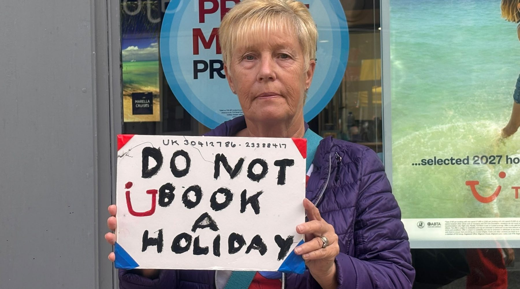 Woman’s 16-week protest outside TUI over ‘worst holiday’…