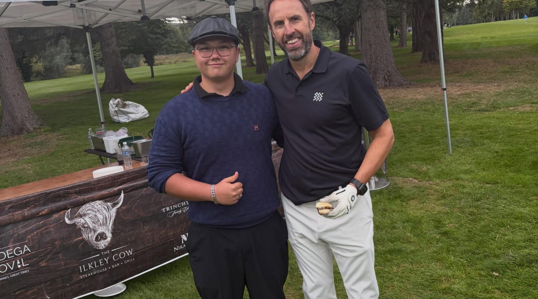 Sir Gareth Southgate enjoys steak sandwich served by…