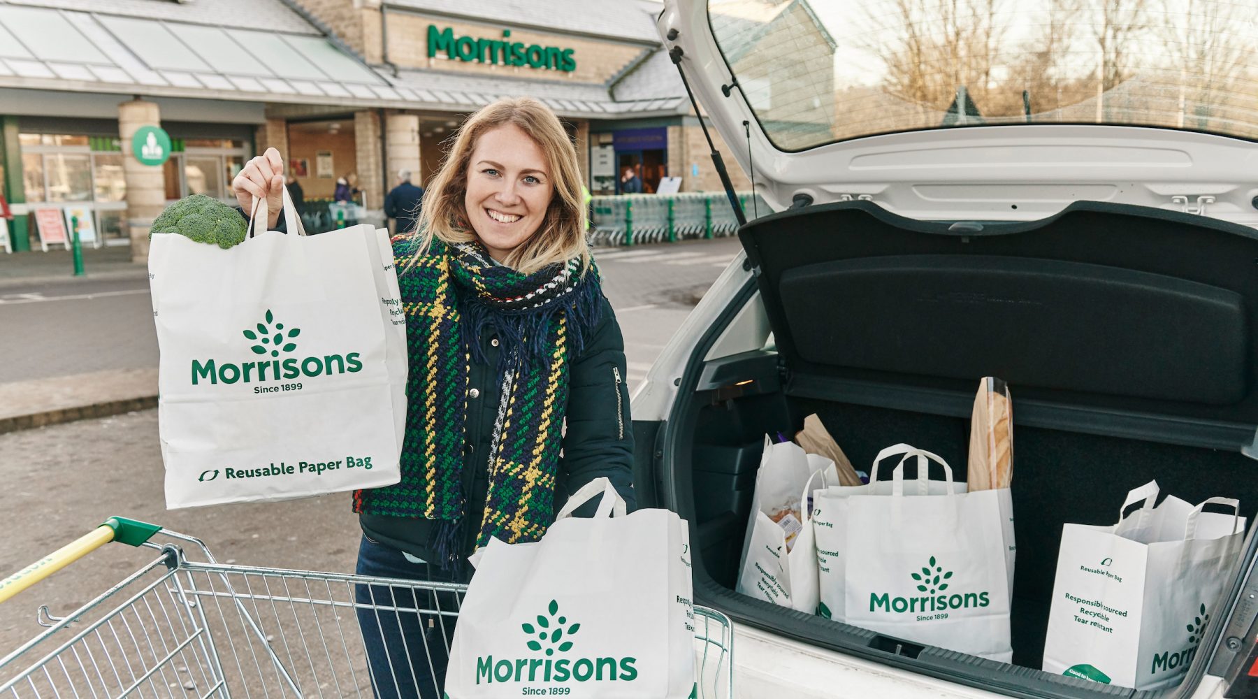 Morrisons rolls out paper bags at all shops