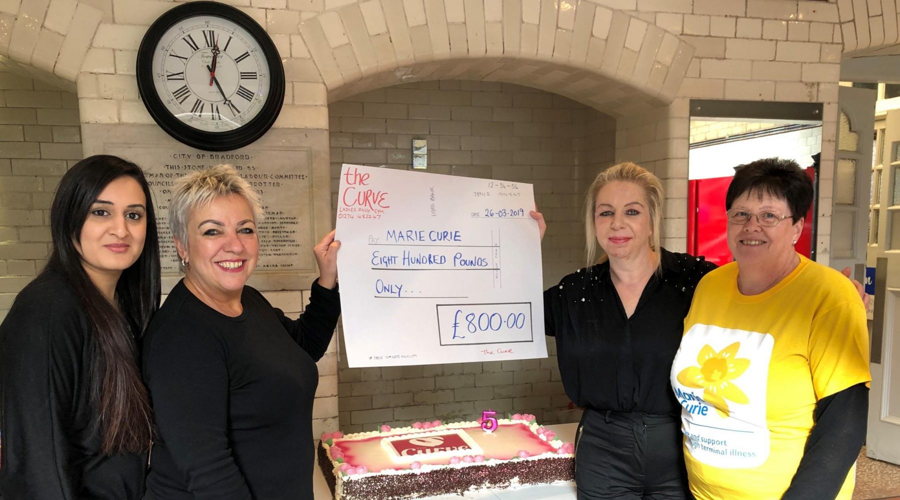 Gym gives to charity to mark five-year anniversary